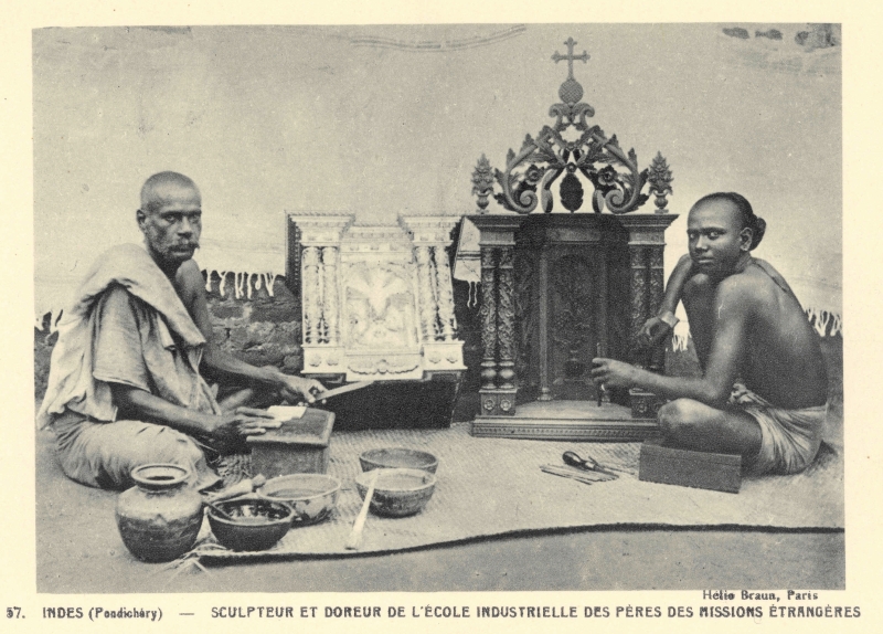 14-13 - Pondichery - sculpteur et doreur